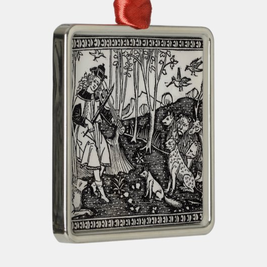 Orpheus, der zu den Tieren, 1500 spielt Silbernes Ornament (Rechts)