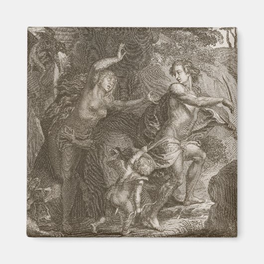 Orpheus, Eurydice aus der Hölle führen, blickt zur Magnet (Vorne)