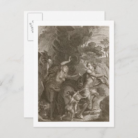 Orpheus, Eurydice aus der Hölle führen, blickt zur Postkarte (Vorne/Hinten)