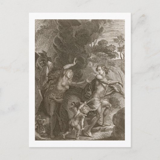 Orpheus, Eurydice aus der Hölle führen, blickt zur Postkarte (Vorderseite)