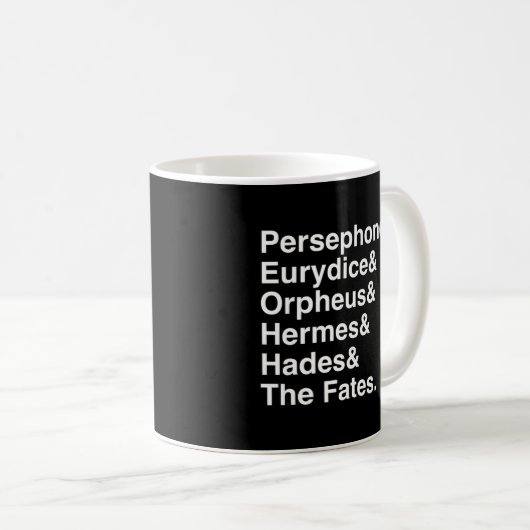 Orpheus Eurydice Hadestown Broadway Musical Theate Kaffeetasse (VorderseiteRechts)