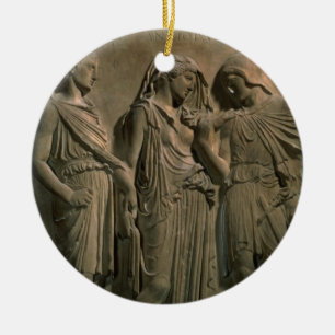 Orpheus, Eurydike und Hermes (Marmor) Keramikornament