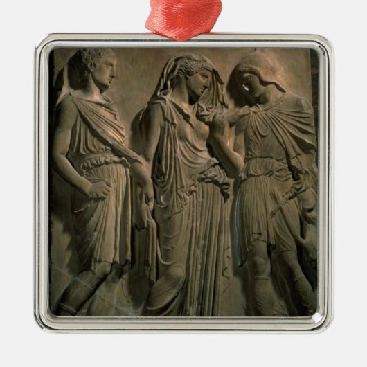 Orpheus, Eurydike und Hermes (Marmor) Silbernes Ornament (Vorne)
