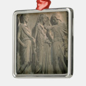 Orpheus, Eurydike und Hermes (Marmor) Silbernes Ornament (Links)