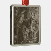 Orpheus, führende Eurydike aus Hölle heraus, Silbernes Ornament (Rechts)