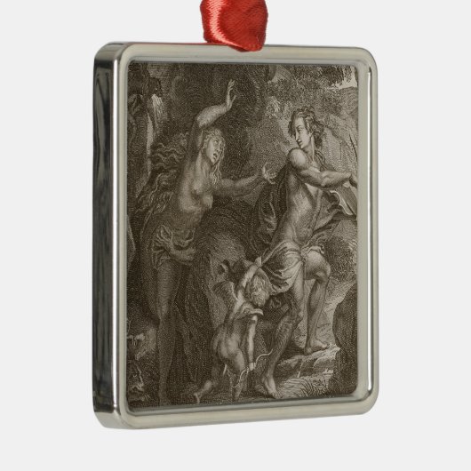 Orpheus, führende Eurydike aus Hölle heraus, Silbernes Ornament (Rechts)