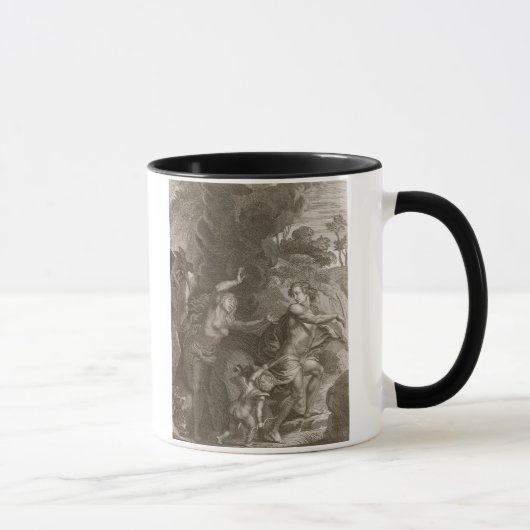 Orpheus, führende Eurydike aus Hölle heraus, Tasse (Rechts)