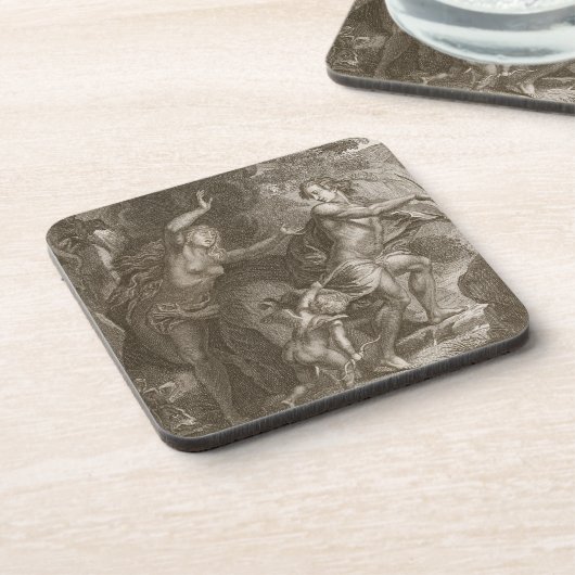 Orpheus, führende Eurydike aus Hölle heraus, Untersetzer (Linke Seite)