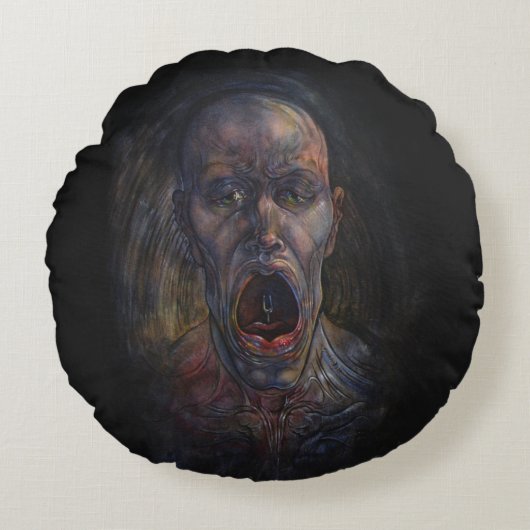 Orpheus in der U-Bahn Rundes Kissen (Vorderseite)