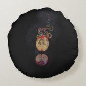 Orpheus in der U-Bahn Rundes Kissen (Rückseite)