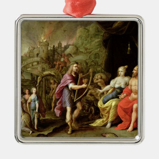 Orpheus in der Unterwelt Silbernes Ornament (Vorne)