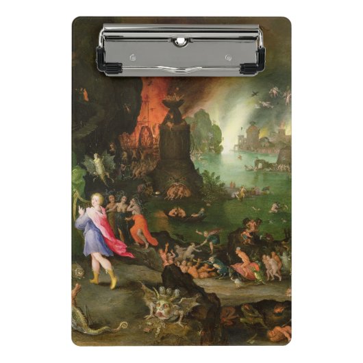 Orpheus mit einer Harfe, die zu Pluto spielt Mini Klemmbrett (Vorderseite)