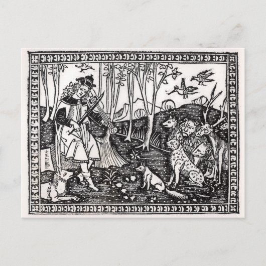 Orpheus Playing to the Animals, 1500 Postkarte (Vorderseite)