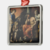 Orpheus vor Pluto und Persephone Silbernes Ornament (Links)