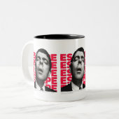 Orphic Bean Escape Design Zweifarbige Tasse (Vorderseite Links)