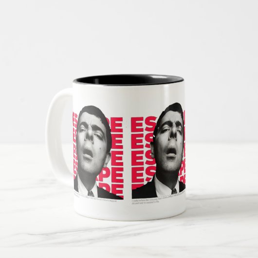 Orphic Bean Escape Design Zweifarbige Tasse (Vorderseite Links)