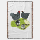 Orpington Blue Chicken Family Decke (Vorderseite Vertikal)