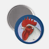 Orpington Head Circle Magnet (Vorderseite/Rückseite)