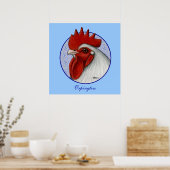 Orpington Head Circle Poster (Küche)