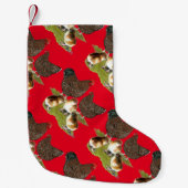 Orpington Jubilee Chicken Familie Kleiner Weihnachtsstrumpf (Vorderseite)