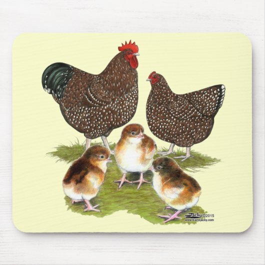 Orpington Jubilee Chicken Family Mousepad (Vorne)