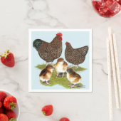 Orpington Jubilee Chicken Family Serviette (Beispiel)