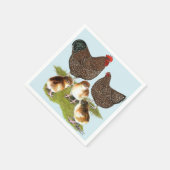 Orpington Jubilee Chicken Family Serviette (Ecke)
