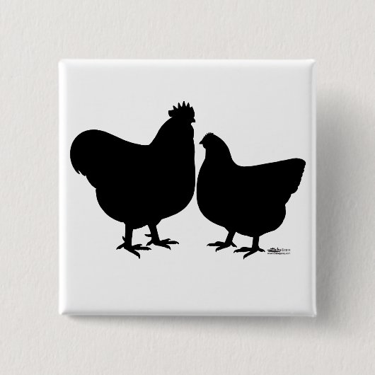 Orpington-Silhouette Button (Vorderseite)