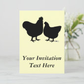 Orpington-Silhouette Einladung (Stehend Vorderseite)