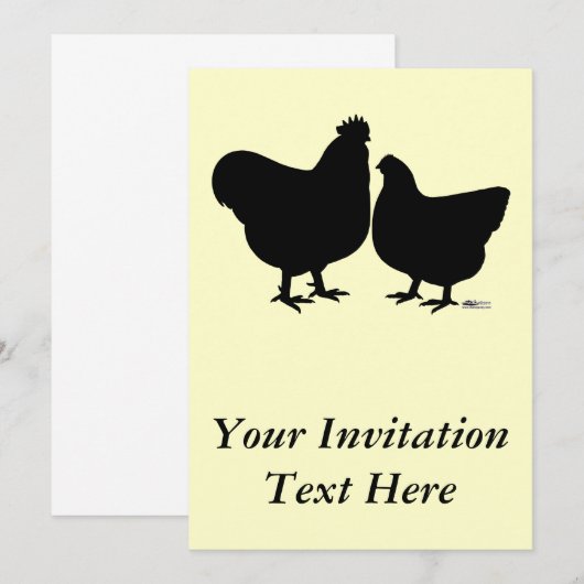 Orpington-Silhouette Einladung (Vorne/Hinten)