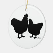 Orpington Silhouette Keramikornament (Links)