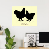 Orpington-Silhouette Poster (Heimbüro)