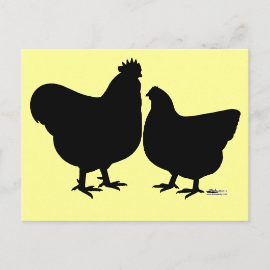 Orpington-Silhouette Postkarte (Vorderseite)