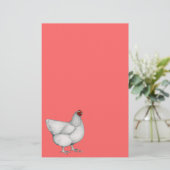 Orpington White Hen Briefpapier (Stehend Vorderseite)