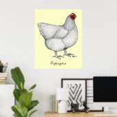 Orpington White Hen Poster (Heimbüro)