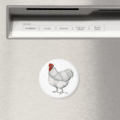 Orpington White Rooster Magnet (In Situ (Geschirrspüler))