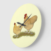 Orpingtons Lemon Cuckoo Große Wanduhr (Winkel)