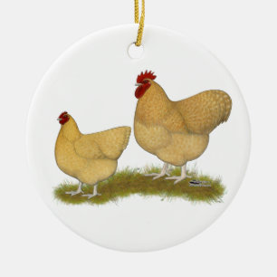 Orpingtons Lemon Cuckoo Keramikornament