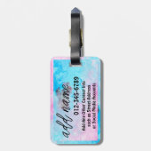 Orquídea, belleza en cada viaje, personalizado gepäckanhänger (Rückseite vertikal)