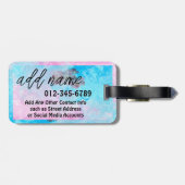 Orquídea, belleza en cada viaje, personalizado gepäckanhänger (Rückseite horizontal)