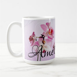 Orquídea rosa Taza personalizada: fotos/nombre Kaffeetasse