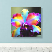 Orquideas colorida Leinwanddruck (Insitu (Holzboden))