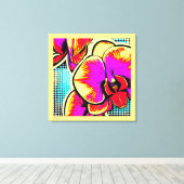 ORQUÍDEAS EM POP-ART - impressão em tela Leinwanddruck (Insitu (Holzboden))