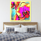 ORQUÍDEAS EM POP-ART - impressão em tela Leinwanddruck (Insitu (Schlafzimmer))