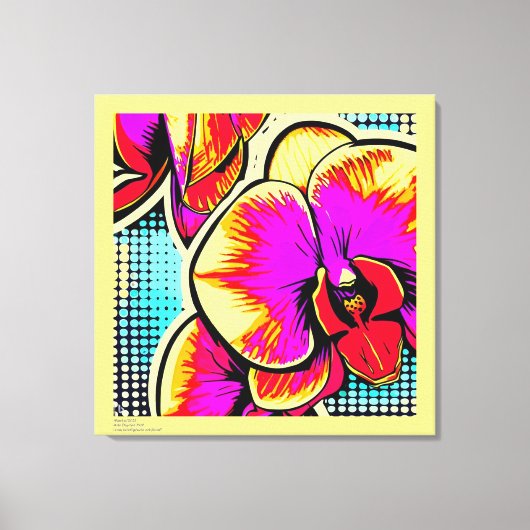 ORQUÍDEAS EM POP-ART - impressão em tela Leinwanddruck (Vorderseite)