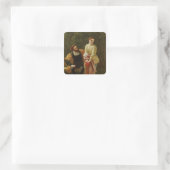 Orsino und Viola Quadratischer Aufkleber (Tasche)