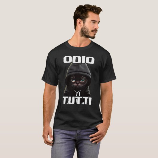 Orso Divertente Regalo I Hasse Menschen I Odio Tut T-Shirt (Vorne ganz)