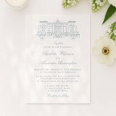 Ort, altes Geld Ästhetik, hellblau Einladung