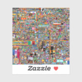 Ort Aufkleber (Blatt)