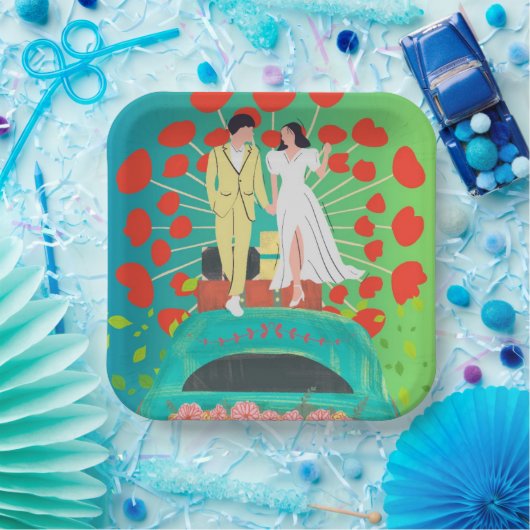 Ort der Hochzeitsfeier Pappteller (Party)